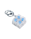 High-Transparency Glow Stress-Relief Four-Grid Key Clip - Blue